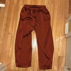 Cute and comfortable Banana Republic burnt orange wide leg pant. Super comfy S